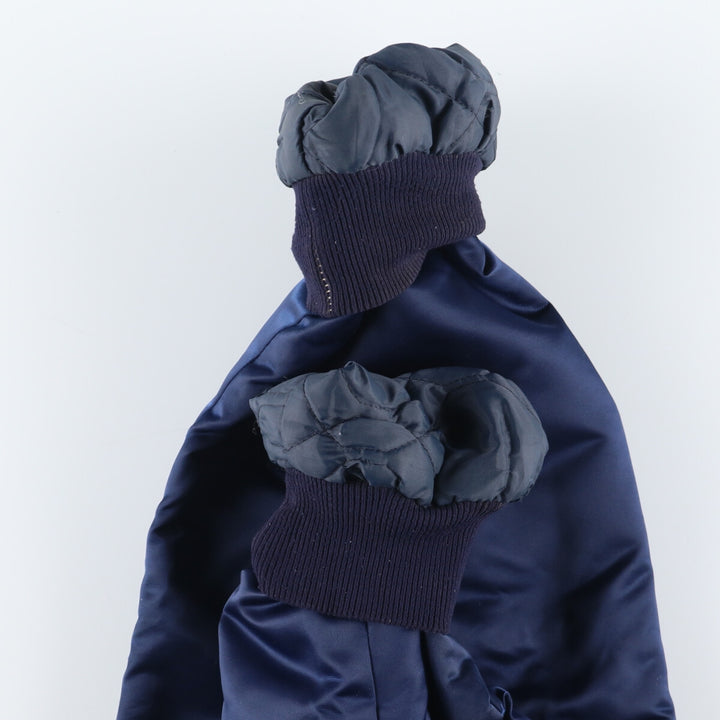 90'S Starter MLB New York Yankees Nylon Stadium Jacket Award Jacket Made in USA Men's XL Nylon navy blue type Vintage Second Hand