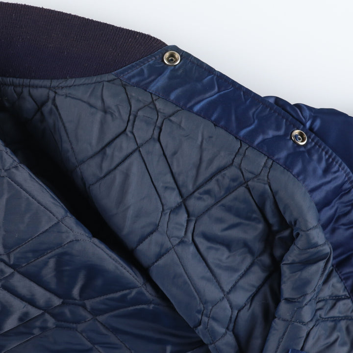 90'S Starter MLB New York Yankees Nylon Stadium Jacket Award Jacket Made in USA Men's XL Nylon navy blue type Vintage Second Hand