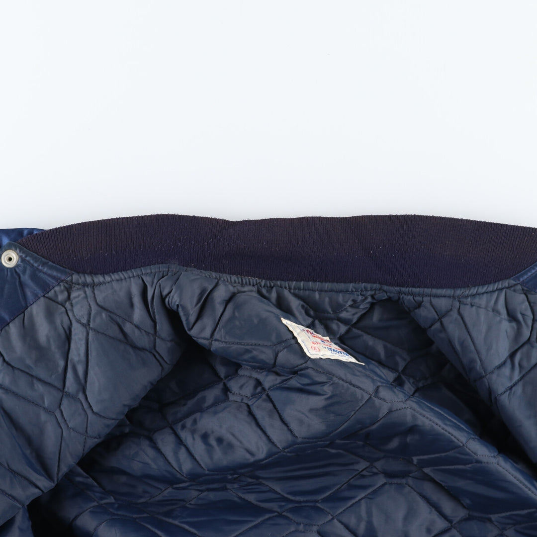 90'S Starter MLB New York Yankees Nylon Stadium Jacket Award Jacket Made in USA Men's XL Nylon navy blue type Vintage Second Hand