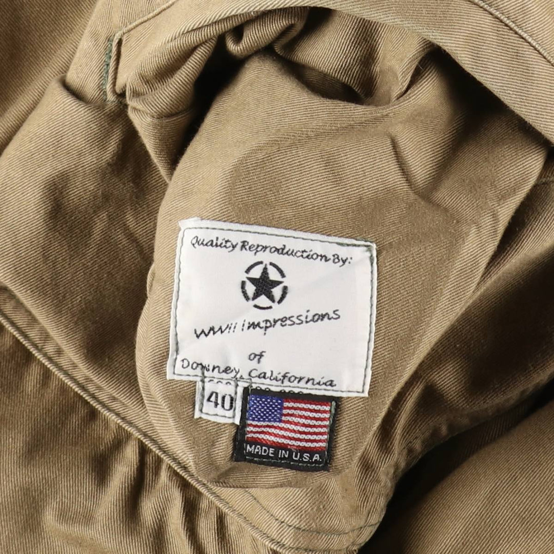 Vintage military tanker jacket made in the USA, size 40, equivalent to men's L /evb008526