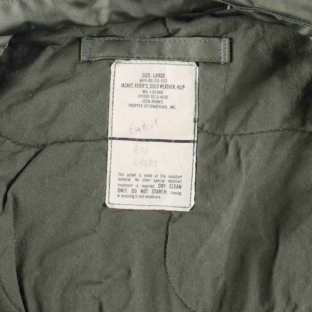 00'S US military genuine CWU-45/P military flight jacket made in USA LARGE equivalent to men's L /evb008534