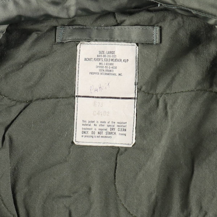 00'S US military genuine CWU-45/P military flight jacket made in USA LARGE equivalent to men's L /evb008534