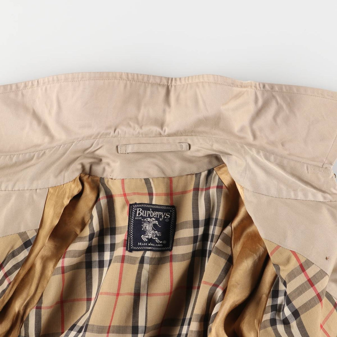 Burberry trench coat, made in England, size S polyester Beige type Vintage Second Hand