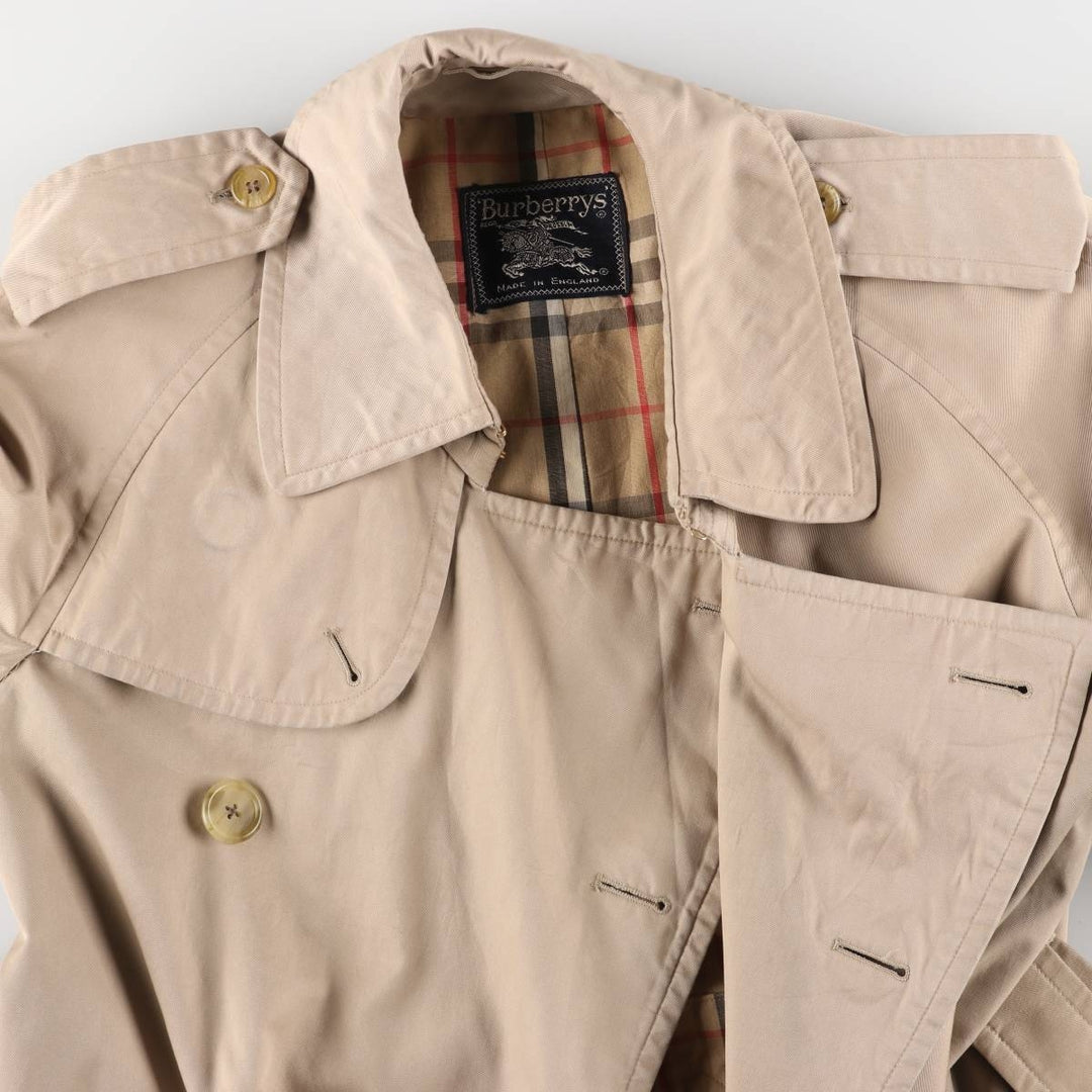 Burberry trench coat, made in England, size S polyester Beige type Vintage Second Hand