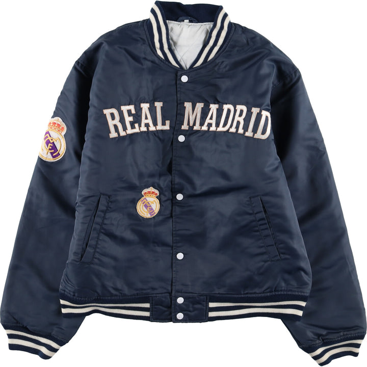 La Liga REAL MADRID Real Madrid Nylon Stadium Jacket Award Jacket Varsity Jacket Men's L size /evb008573