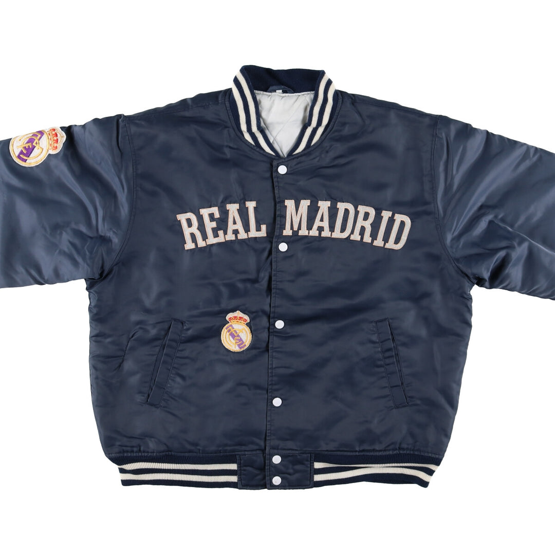 La Liga REAL MADRID Real Madrid Nylon Stadium Jacket Award Jacket Varsity Jacket Men's L size /evb008573