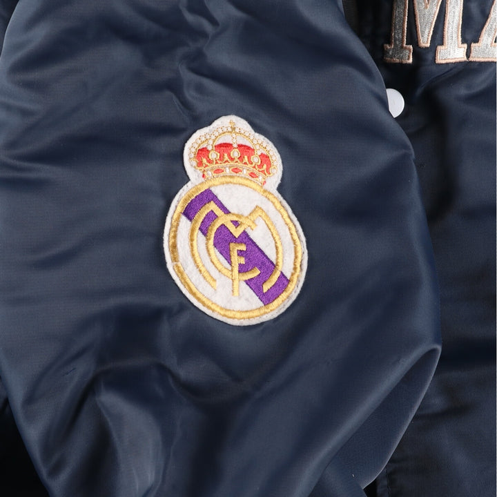 La Liga REAL MADRID Real Madrid Nylon Stadium Jacket Award Jacket Varsity Jacket Men's L size /evb008573