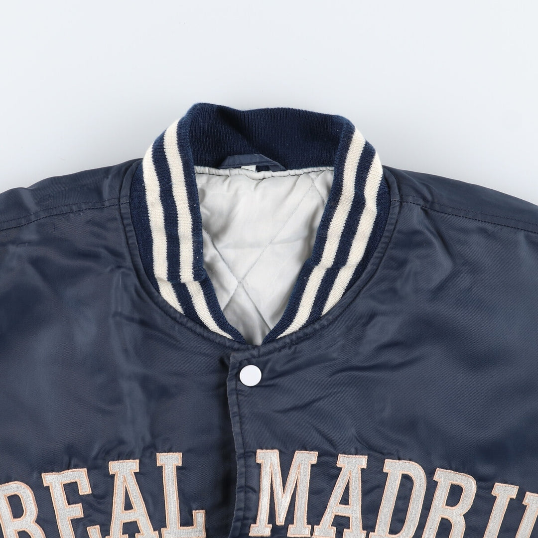 La Liga REAL MADRID Real Madrid Nylon Stadium Jacket Award Jacket Varsity Jacket Men's L size /evb008573