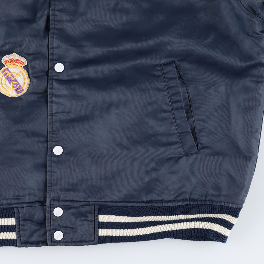 La Liga REAL MADRID Real Madrid Nylon Stadium Jacket Award Jacket Varsity Jacket Men's L size /evb008573