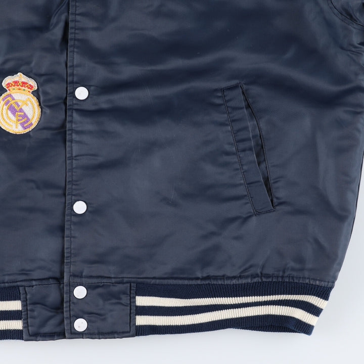 La Liga REAL MADRID Real Madrid Nylon Stadium Jacket Award Jacket Varsity Jacket Men's L size /evb008573