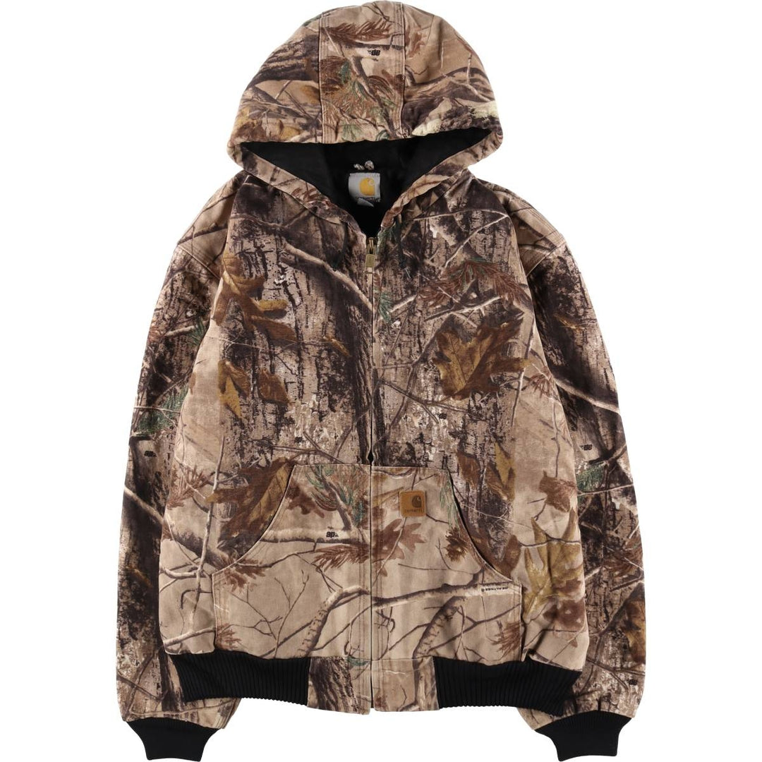 Carhartt Active Jacket Camouflage Pattern Real Tree Camo Duck Full Zip Hoodie Men's M /evb008576