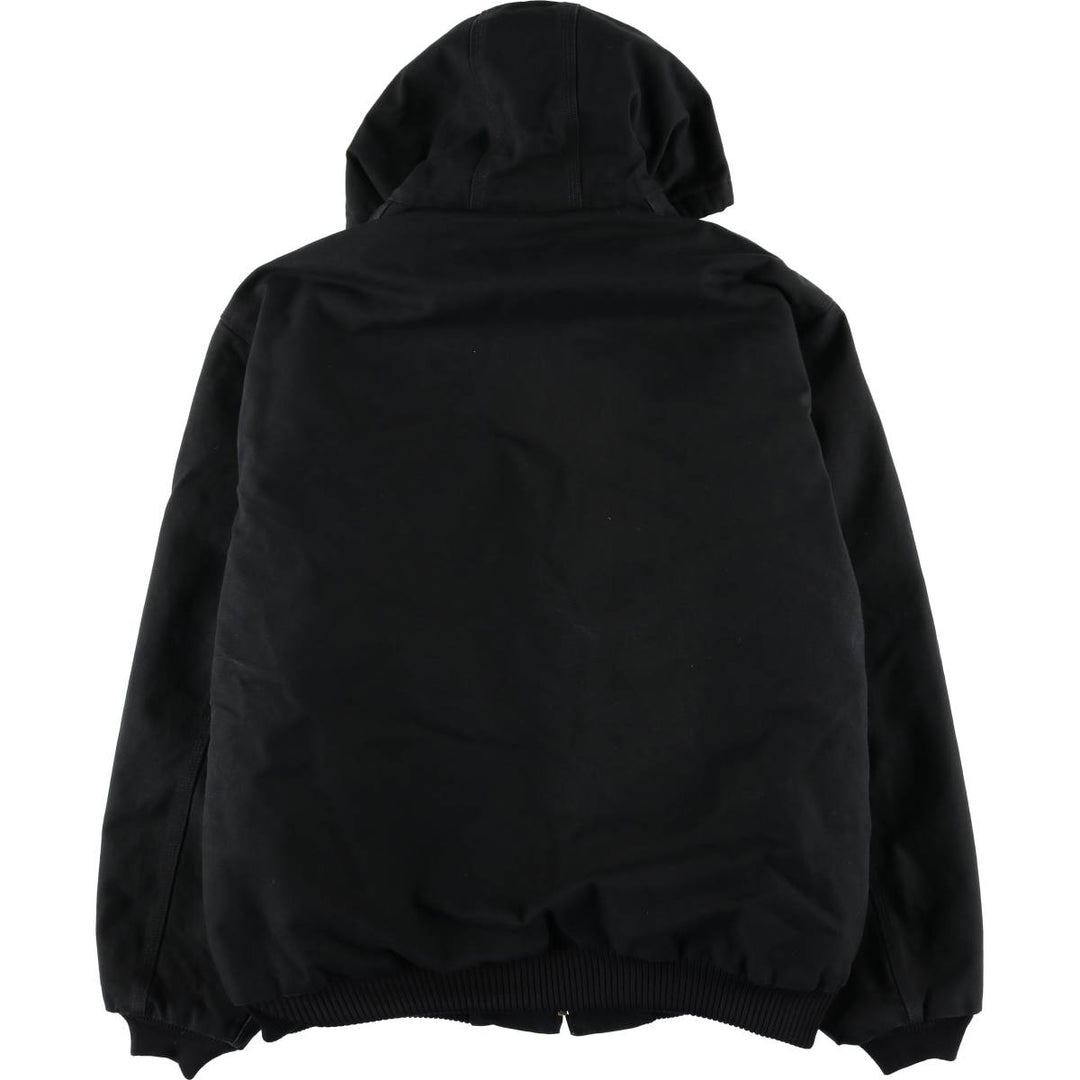 Carhartt Active Jacket, Padded Duck Full-Zip Hoodie, Made in USA, Men's XXL cotton black type Vintage Second Hand