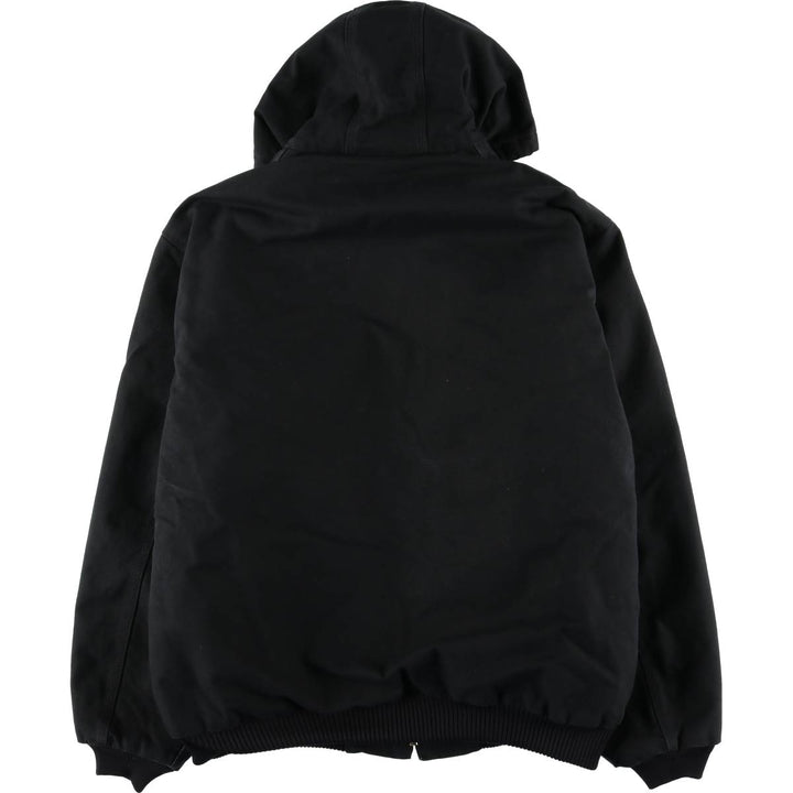 Carhartt Active Jacket, Padded Duck Full-Zip Hoodie, Made in USA, Men's XXL cotton black type Vintage Second Hand