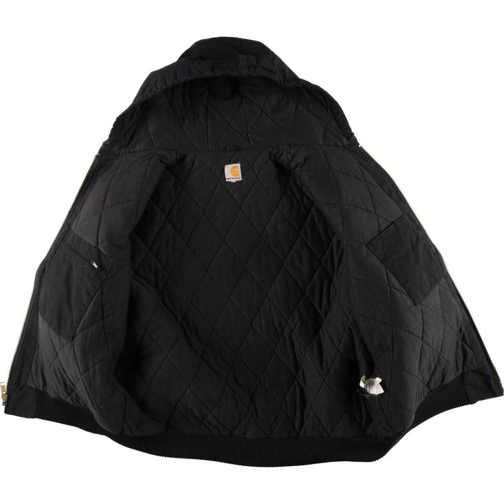 Carhartt Active Jacket, Padded Duck Full-Zip Hoodie, Made in USA, Men's XXL cotton black type Vintage Second Hand