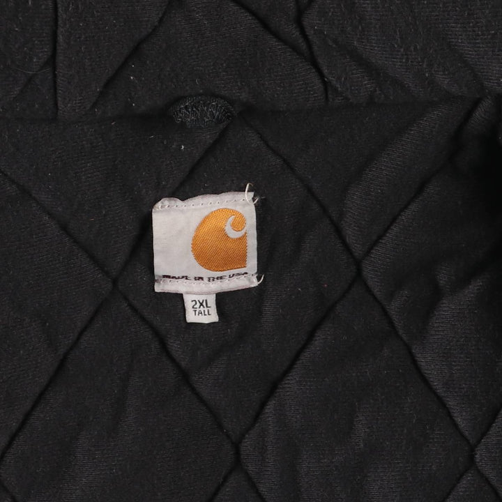 Carhartt Active Jacket, Padded Duck Full-Zip Hoodie, Made in USA, Men's XXL cotton black type Vintage Second Hand