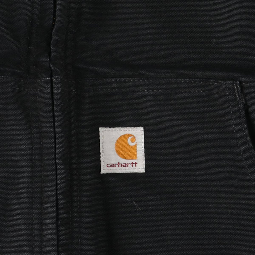 Carhartt Active Jacket, Padded Duck Full-Zip Hoodie, Made in USA, Men's XXL cotton black type Vintage Second Hand