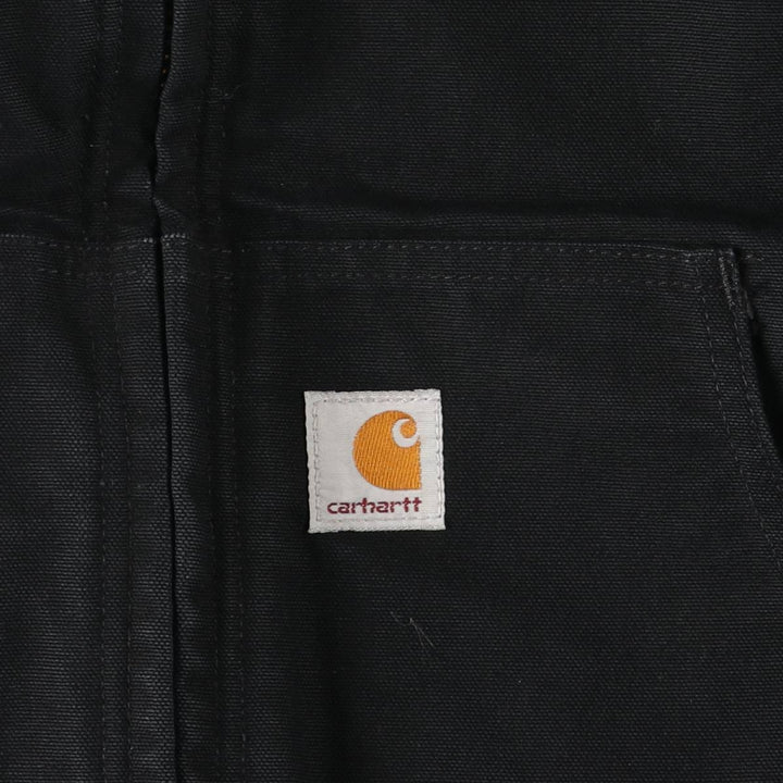 Carhartt Active Jacket, Padded Duck Full-Zip Hoodie, Made in USA, Men's XXL cotton black type Vintage Second Hand