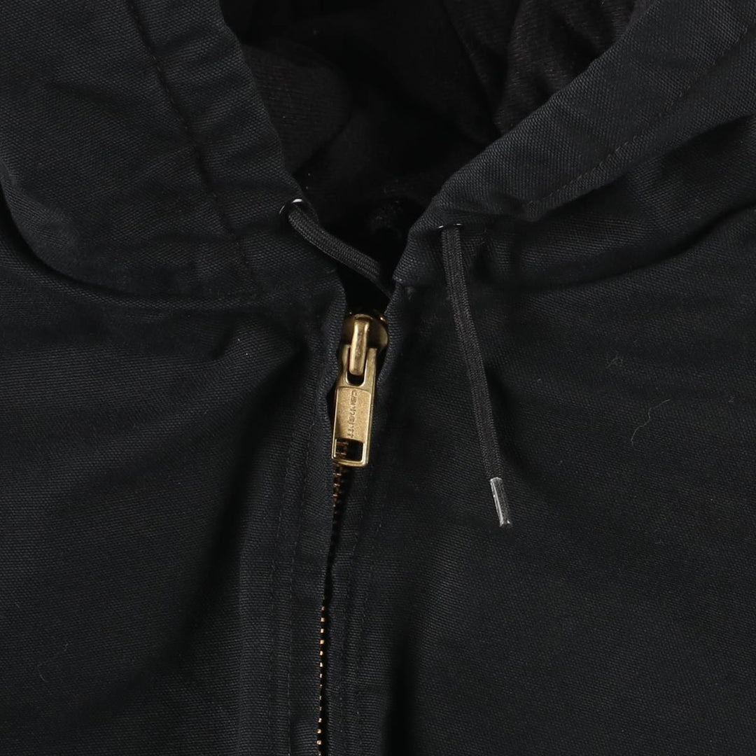 Carhartt Active Jacket, Padded Duck Full-Zip Hoodie, Made in USA, Men's XXL cotton black type Vintage Second Hand