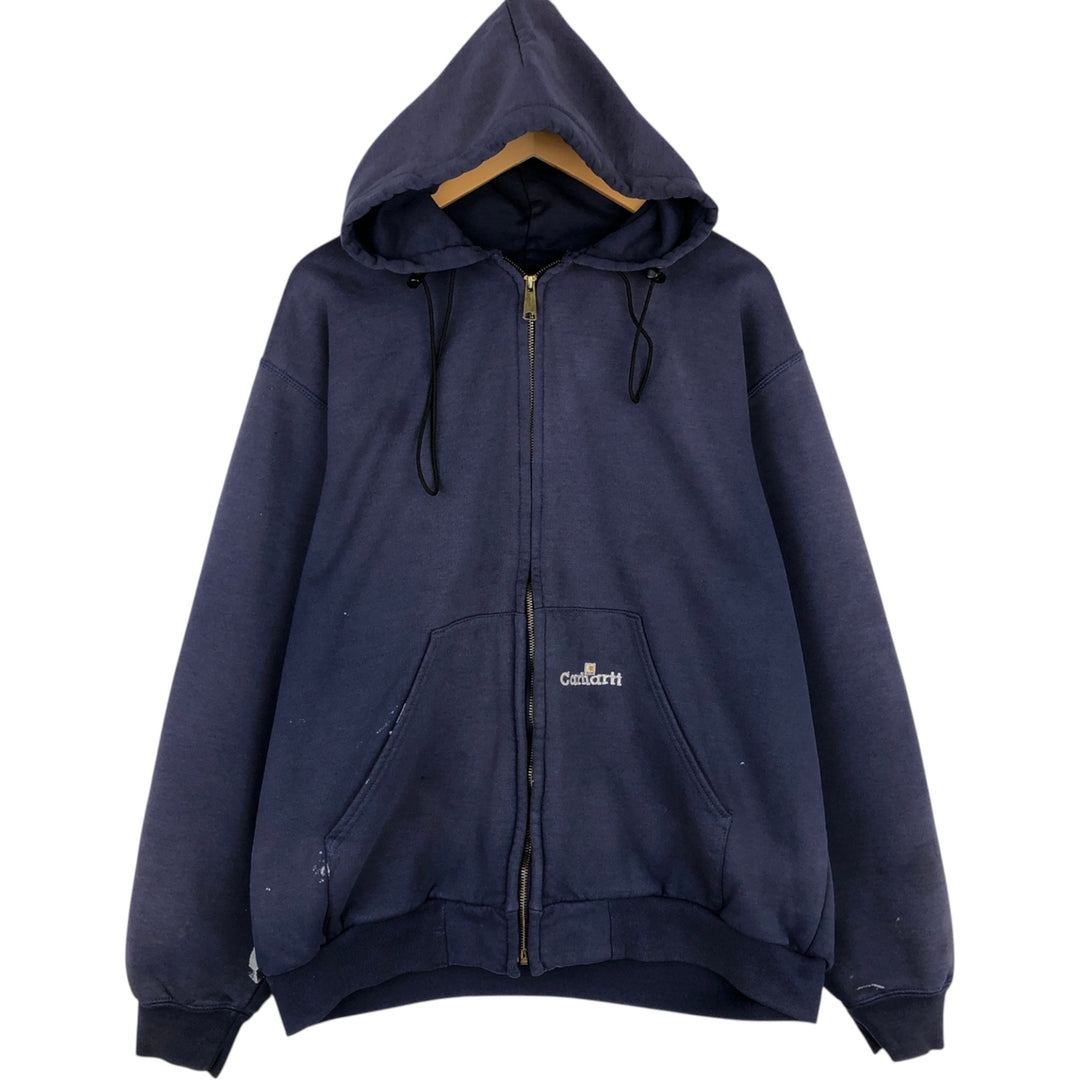 Carhartt Sweat Full Zip Hoodie Men's XXL unclear Purple type blue-purple Vintage Second Hand