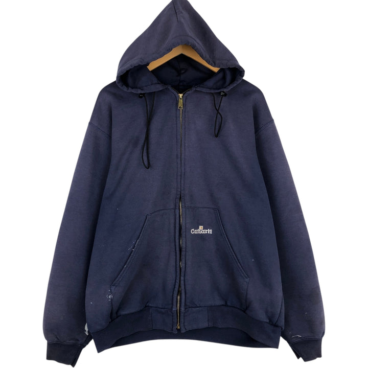Carhartt Sweat Full Zip Hoodie Men's XXL unclear Purple type blue-purple Vintage Second Hand