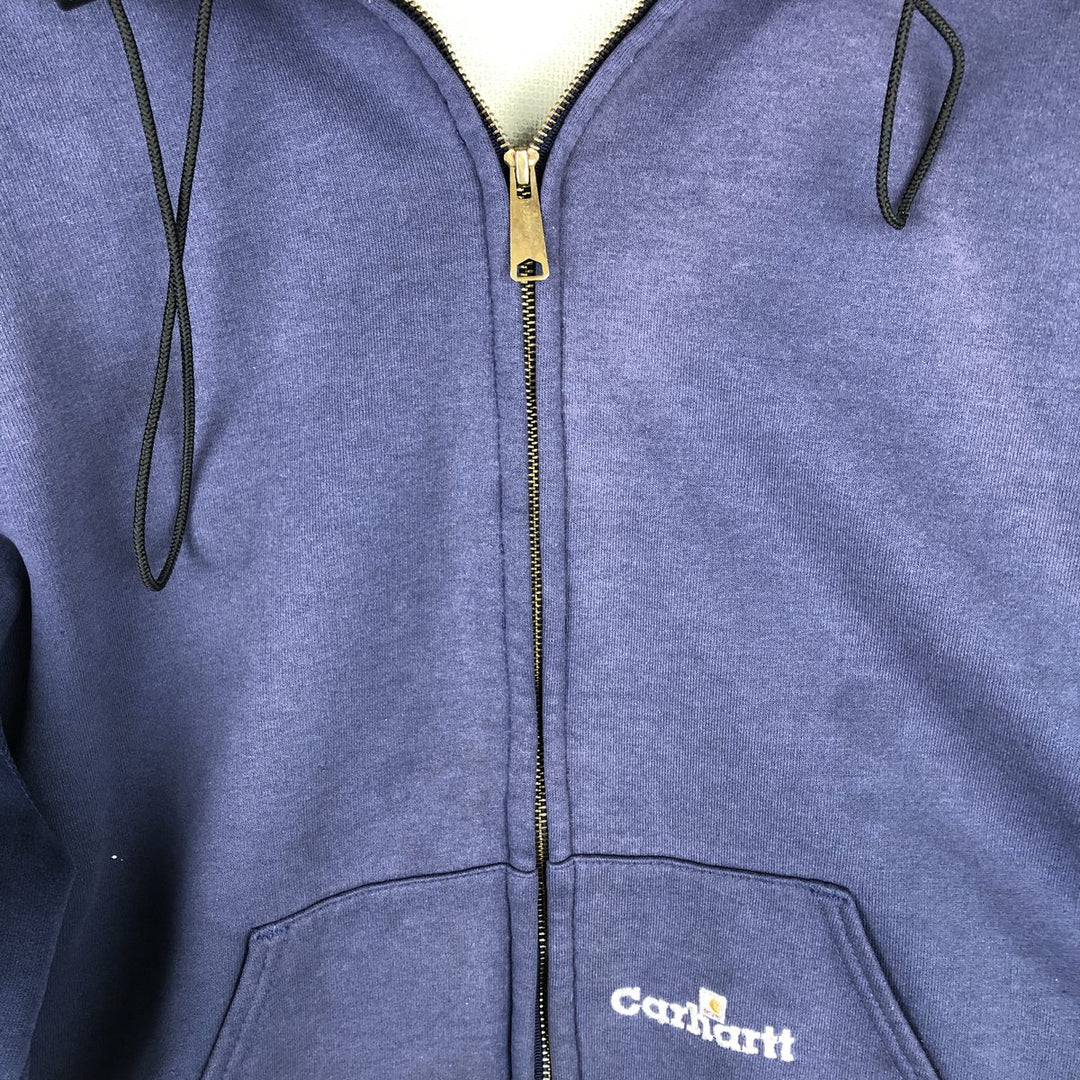 Carhartt Sweat Full Zip Hoodie Men's XXL unclear Purple type blue-purple Vintage Second Hand