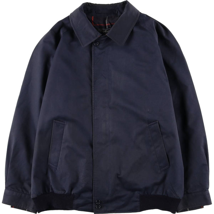 Burberry's Swing Top Sports Jacket, Made in England, Men's Size XL cotton navy blue type Vintage Second Hand