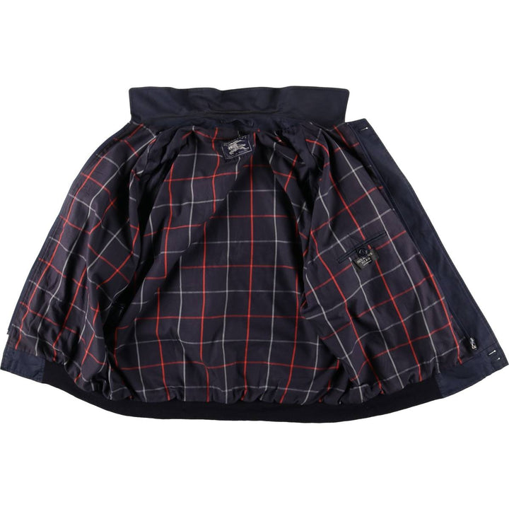 Burberry's Swing Top Sports Jacket, Made in England, Men's Size XL cotton navy blue type Vintage Second Hand