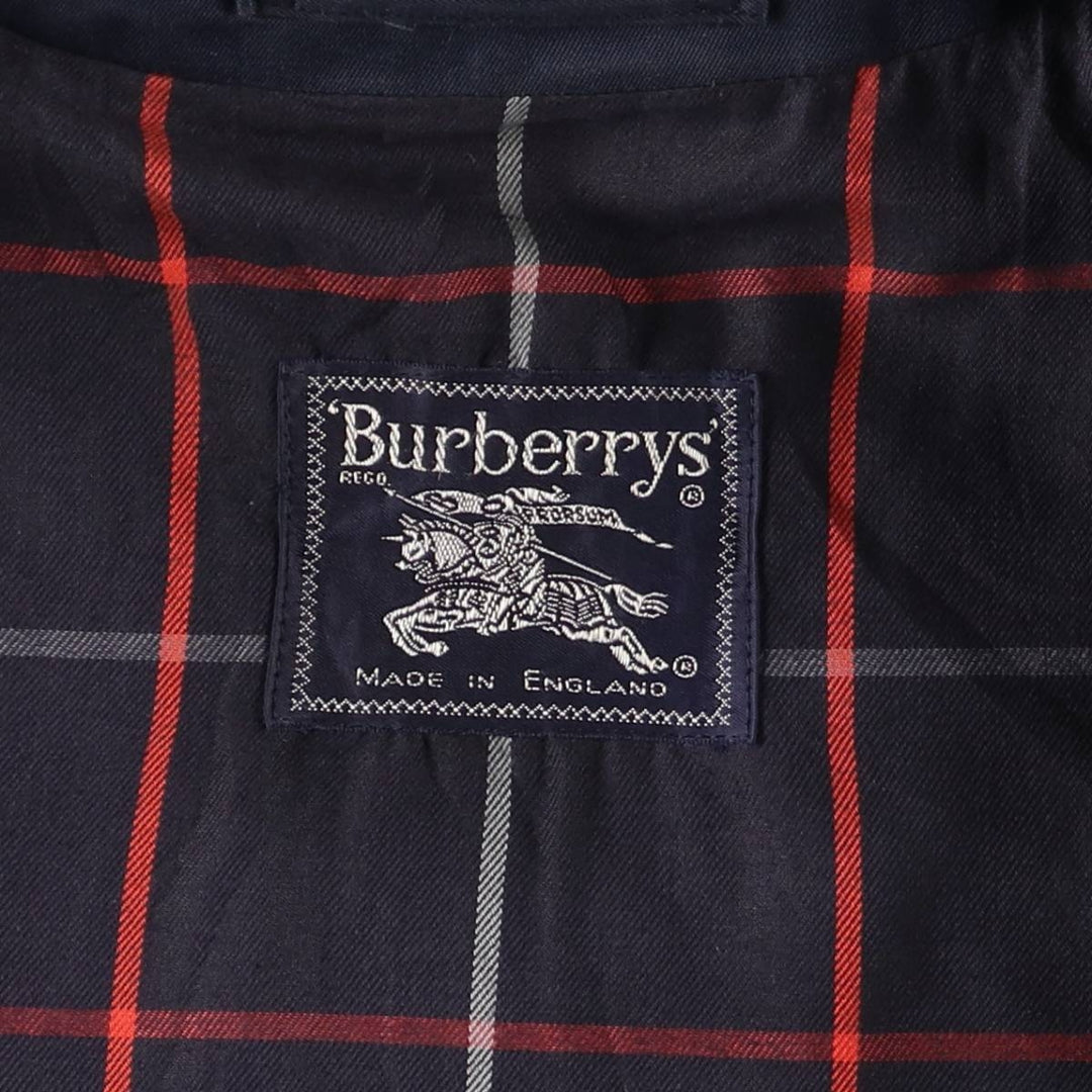 Burberry's Swing Top Sports Jacket, Made in England, Men's Size XL cotton navy blue type Vintage Second Hand
