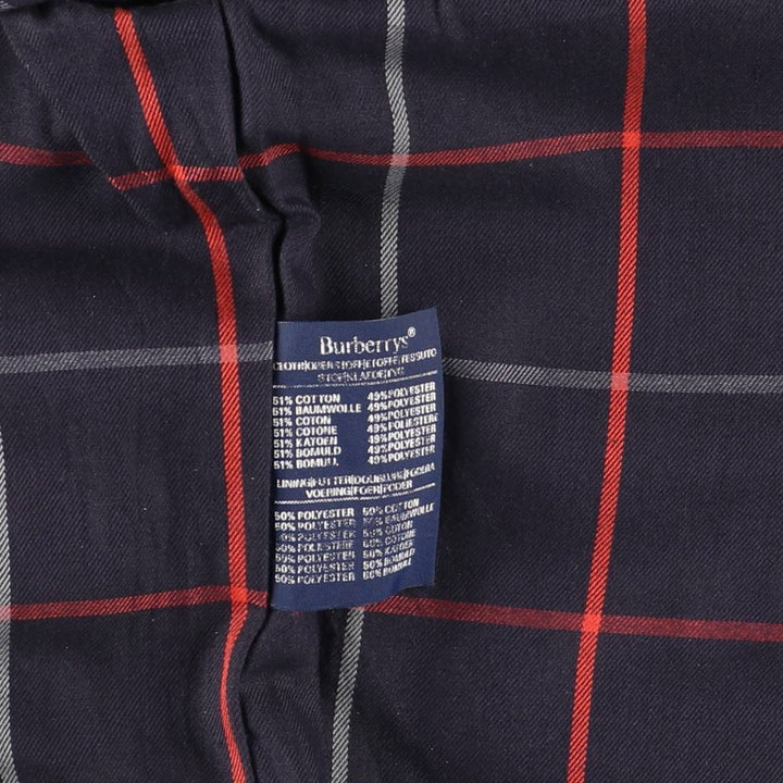 Burberry's Swing Top Sports Jacket, Made in England, Men's Size XL cotton navy blue type Vintage Second Hand