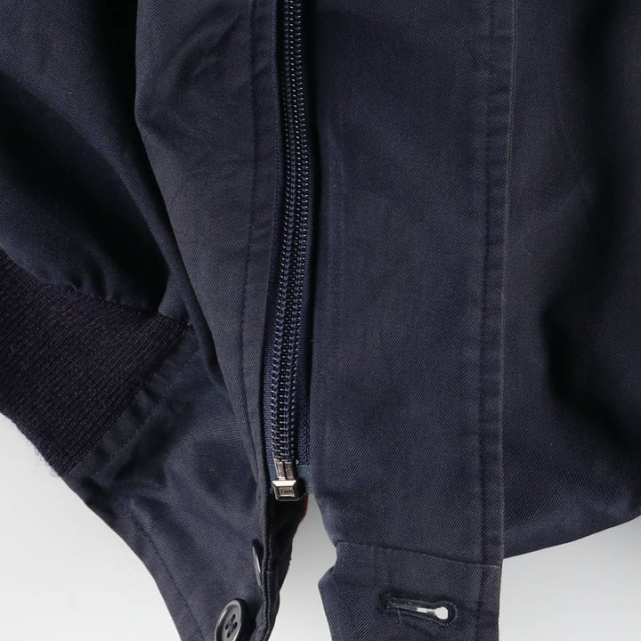 Burberry's Swing Top Sports Jacket, Made in England, Men's Size XL cotton navy blue type Vintage Second Hand