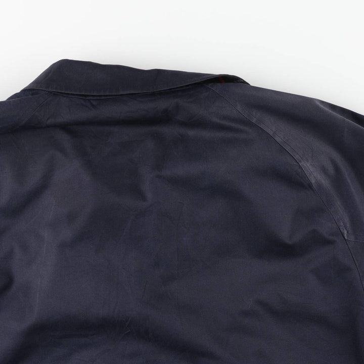 Burberry's Swing Top Sports Jacket, Made in England, Men's Size XL cotton navy blue type Vintage Second Hand
