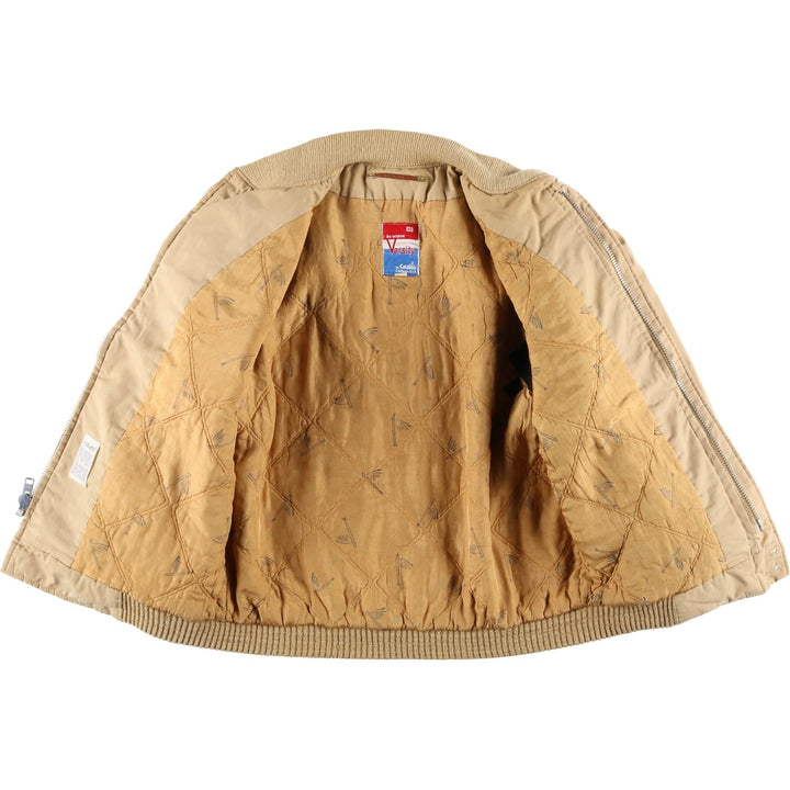 70s-80'S Catalina Varsity Derby Jacket, Cup Shoulder Jacket, Made in USA, Men's XL equivalent, Vintage unclear Beige type Vintage Second Hand