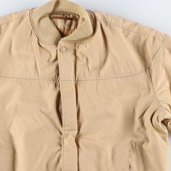 70s-80'S Catalina Varsity Derby Jacket, Cup Shoulder Jacket, Made in USA, Men's XL equivalent, Vintage unclear Beige type Vintage Second Hand