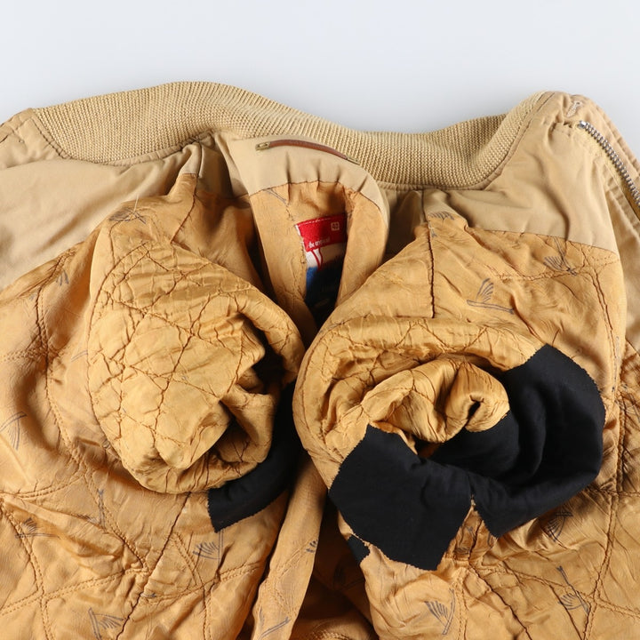 70s-80'S Catalina Varsity Derby Jacket, Cup Shoulder Jacket, Made in USA, Men's XL equivalent, Vintage unclear Beige type Vintage Second Hand