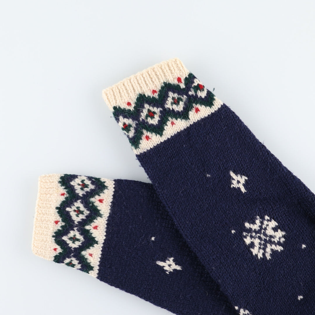 Ralph Lauren All-over Ski Pattern High Neck Wool Knit Sweater Women's Size L Vintage /evb008702