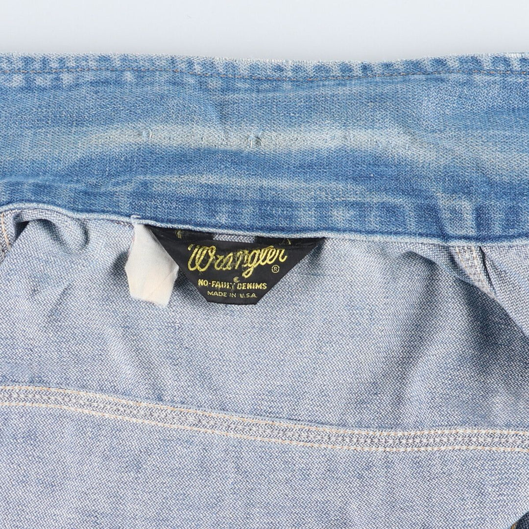 80'S Wrangler NO-FAULT DENIMS denim jacket, denim jacket, made in USA, men's size L, vintage /evb008730