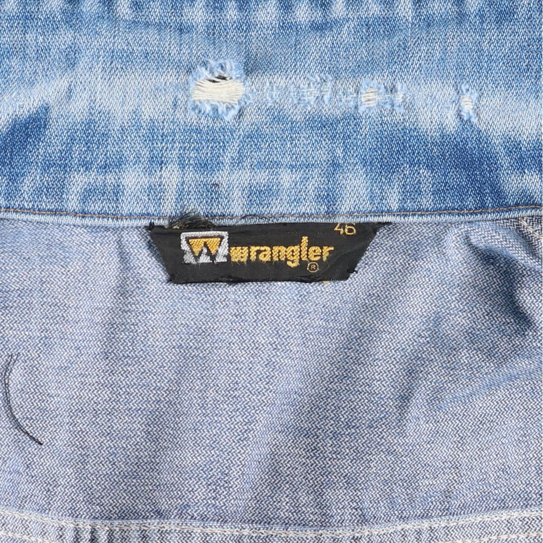 70'S Wrangler Black Tag Denim Jacket, G-Jean, Men's Size L, Vintage /evb008731