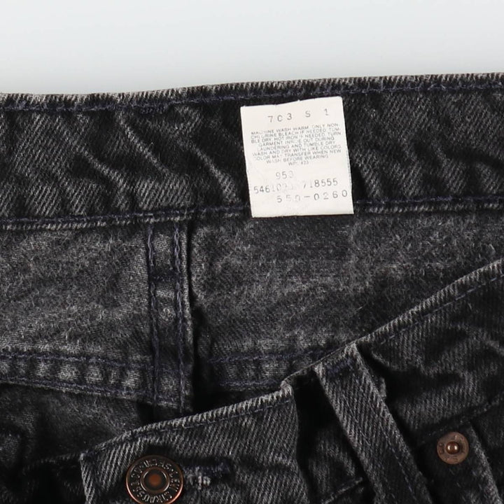 00'S Levi's 560 LOOSE FIT TAPERED LEG Black denim tapered denim pants made in USA men's w36 equivalent /evb008735