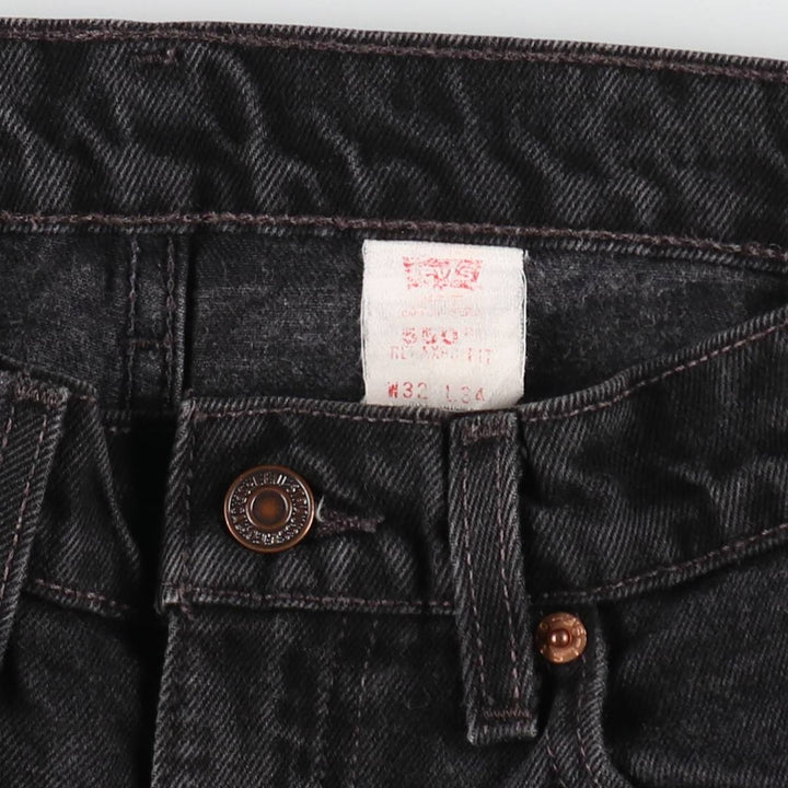 00'S Levi's 550 Relaxed Fit Black Denim Tapered Denim Pants Made in USA Men's W32 equivalent /evb008740