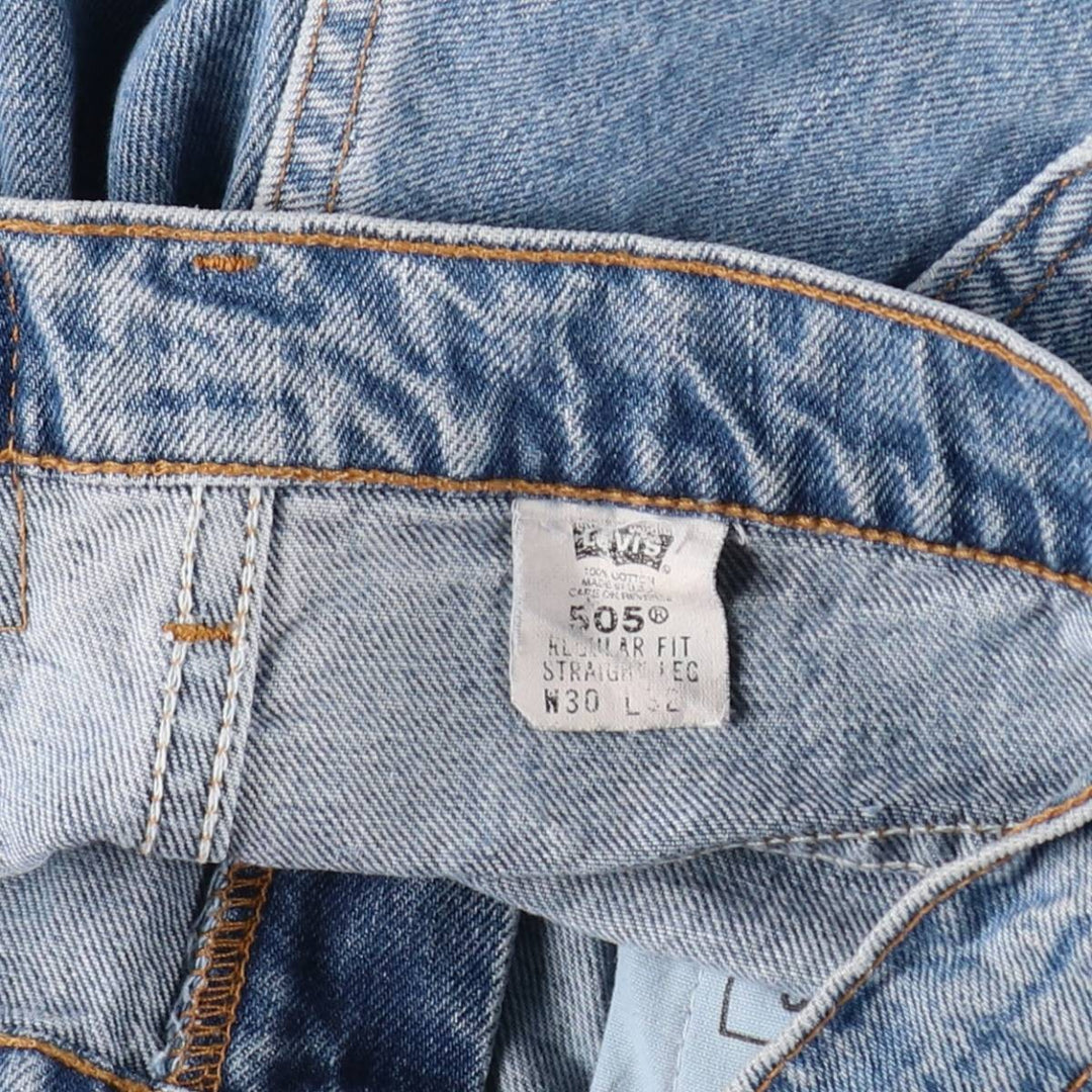 90'S Levi's 505 REGULAR FIT STRAIGHT LEG tapered denim pants made in USA men's w30 equivalent vintage /evb008747