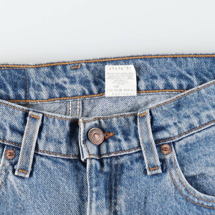 90'S Levi's 505 REGULAR FIT STRAIGHT LEG tapered denim pants made in USA men's w33 equivalent vintage /evb008750