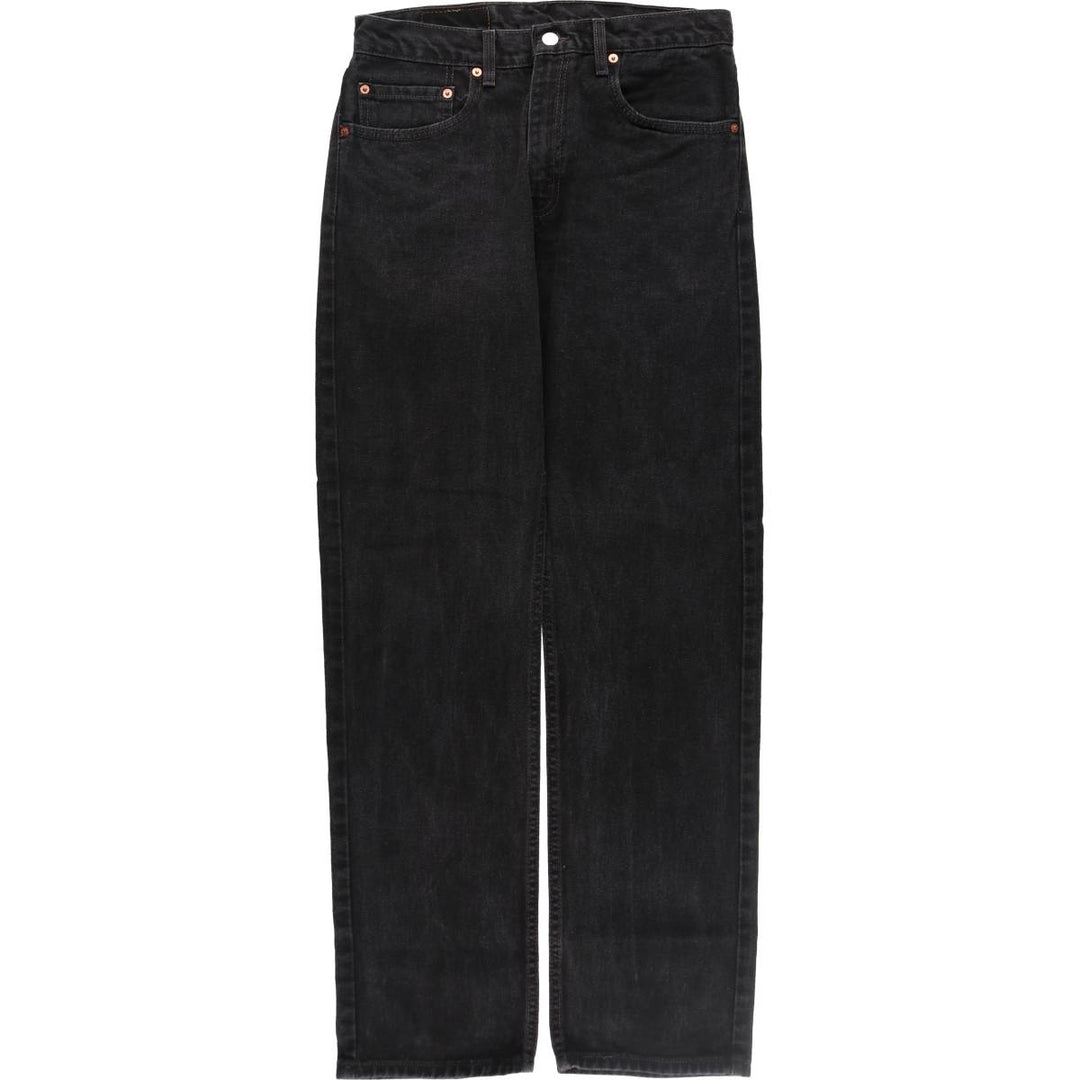 00'S Levi's 505 REGULAR FIT black denim tapered denim pants for men, size w32 /evb008752