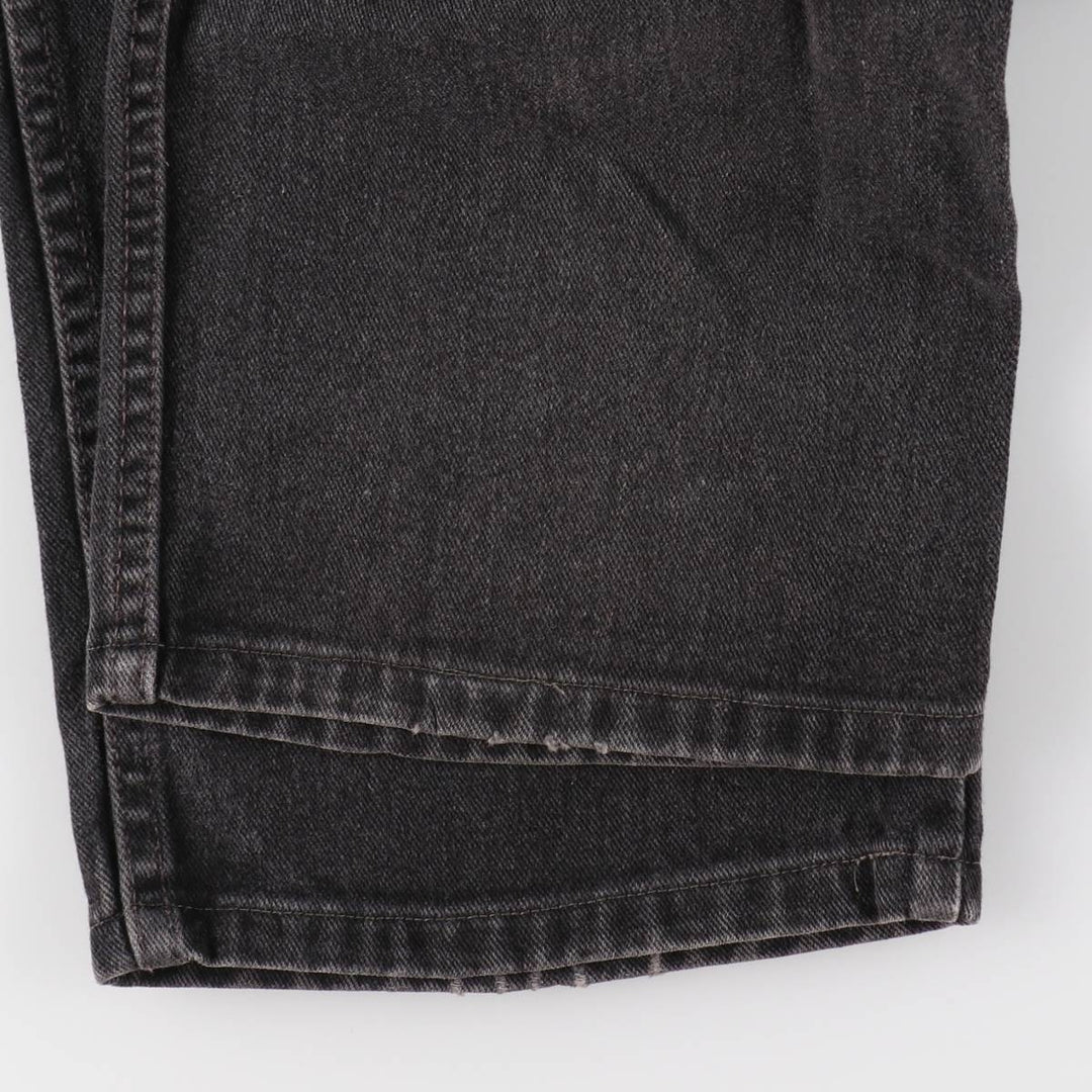 00'S Levi's 505 REGULAR FIT STRAIGHT LEG Black Denim Tapered Denim Pants Made in USA Men's W37 /evb008755