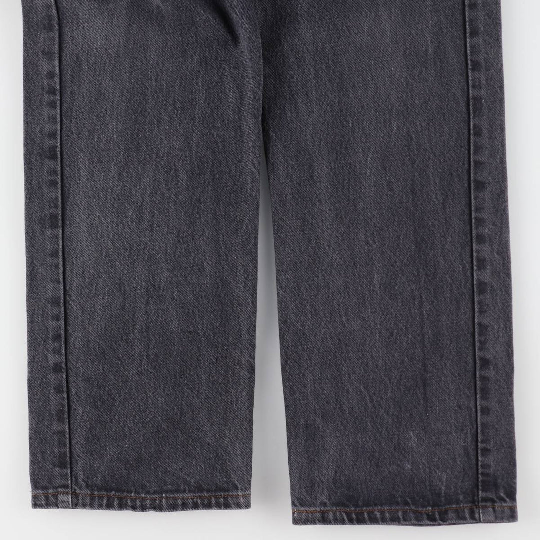 ~90'S Levi's 505-0259 Black Denim Tapered Denim Pants Made in USA Men's W34 Vintage /evb008757