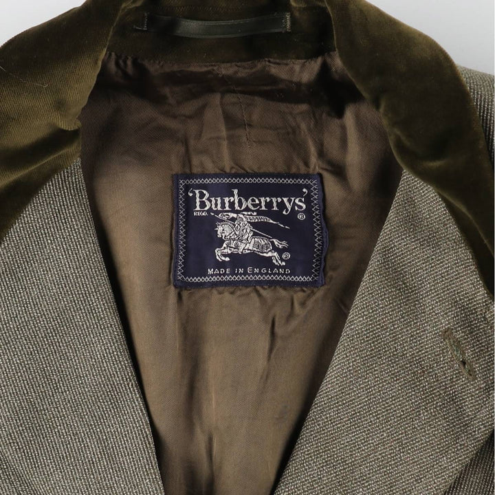 80s-90'S Burberry's Covert Coat Wool Chesterfield Coat Made in England Men's XL Vintage /evb008763