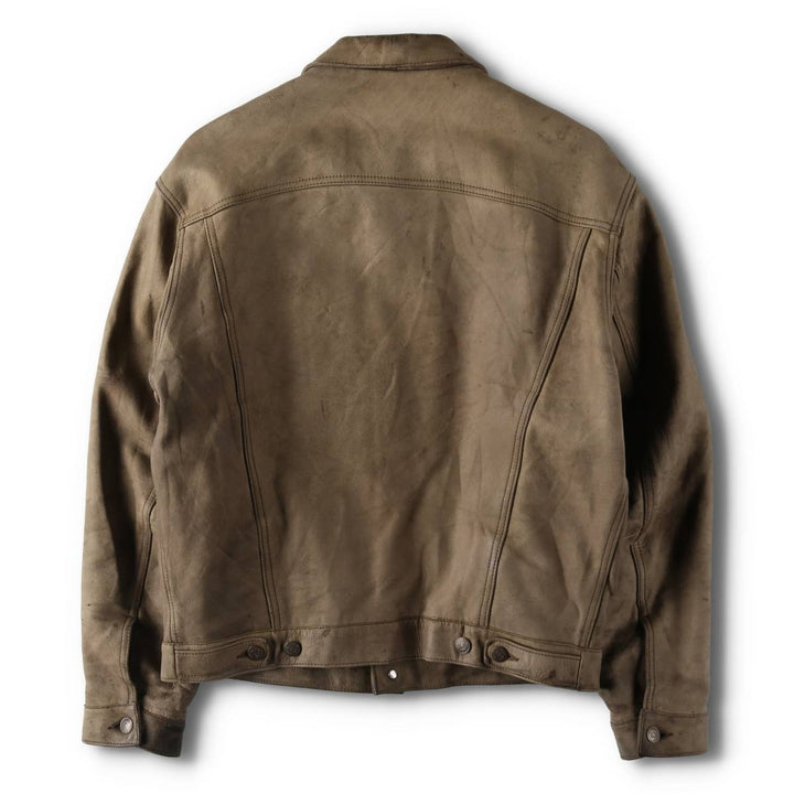 90'S Levi's LEVI STRAUSS AND CO. Euro Model Trucker Jacket Leather Jacket Men's L Size Vintage /evb008789