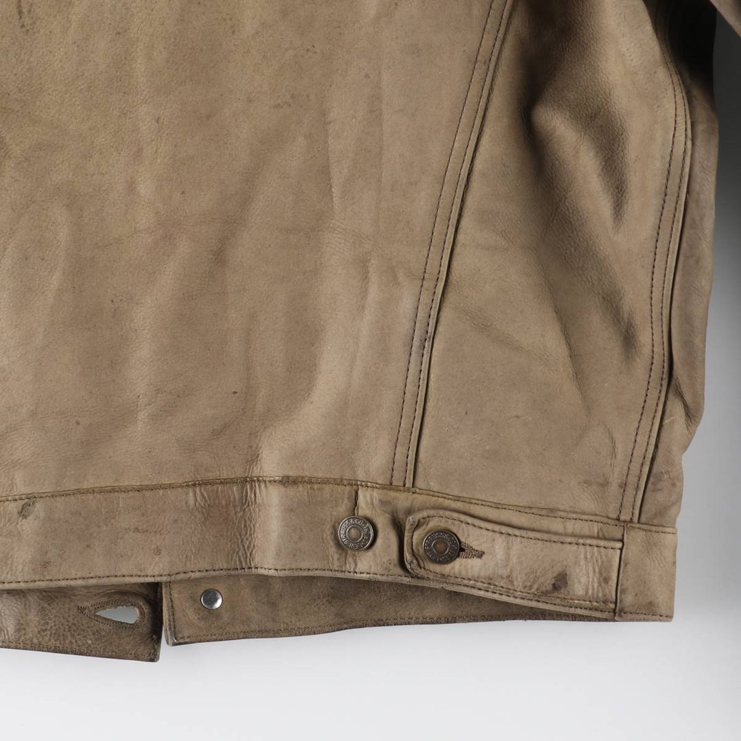 90'S Levi's LEVI STRAUSS AND CO. Euro Model Trucker Jacket Leather Jacket Men's L Size Vintage /evb008789