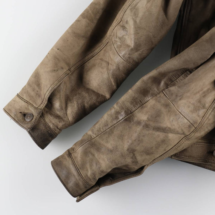 90'S Levi's LEVI STRAUSS AND CO. Euro Model Trucker Jacket Leather Jacket Men's L Size Vintage /evb008789