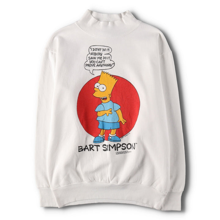 90'S FUN STUFF-NY The Simpsons Bart character sweatshirt, made in USA, men's size L, vintage /evb008804