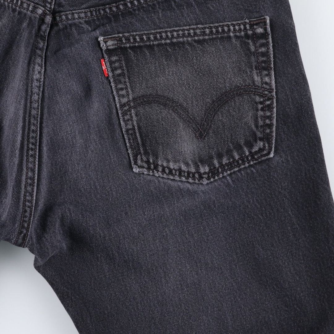 90s~00'S Levi's 501 yarn-dyed black denim straight denim pants for men, size W36 /evb008822